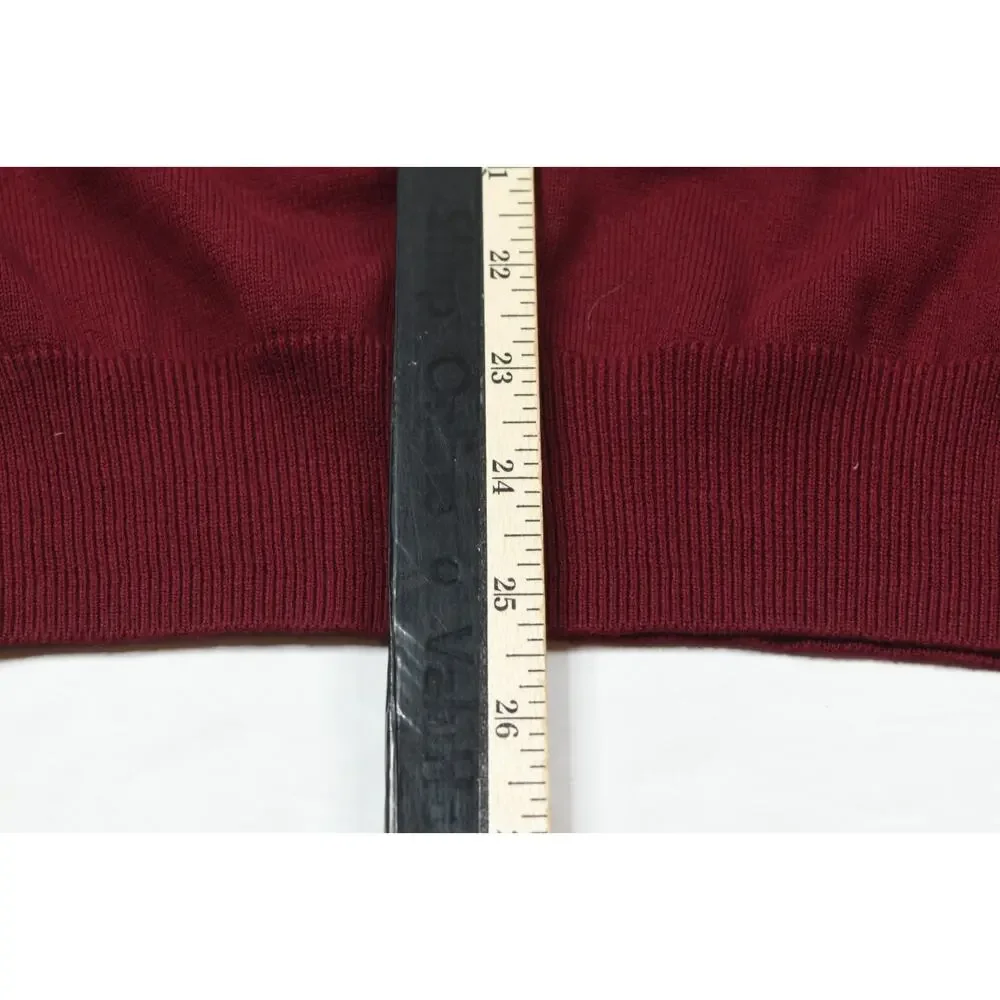 Jos A Bank Traveler Sweater Mens Large Red Long Sleeve Pima Cotton Pullover